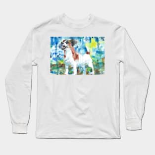 JACK RUSSELL TERRIER - watercolor portrait .2 Long Sleeve T-Shirt